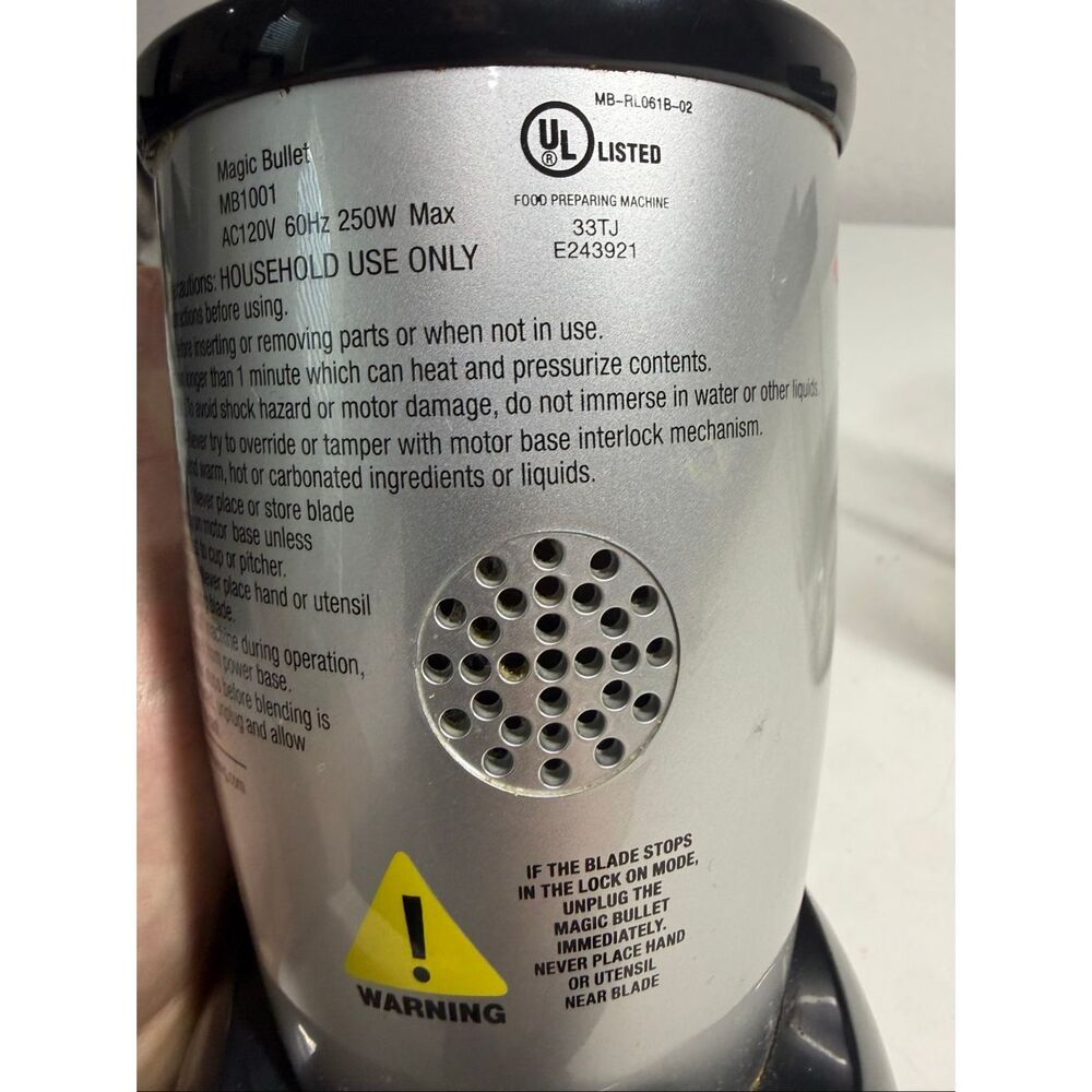 Magic Bullet Blender MB1001 - Picture 4 of 6